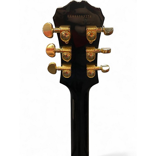 Used 2008 Epiphone Les Paul Custom Black Solid Body Electric Guitar