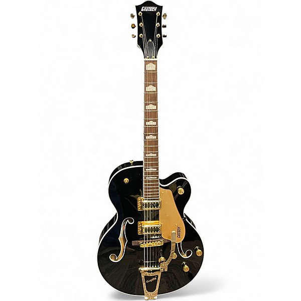 Used Gretsch Guitars G5427TG Black and Gold Hollow Body Electric Guitar