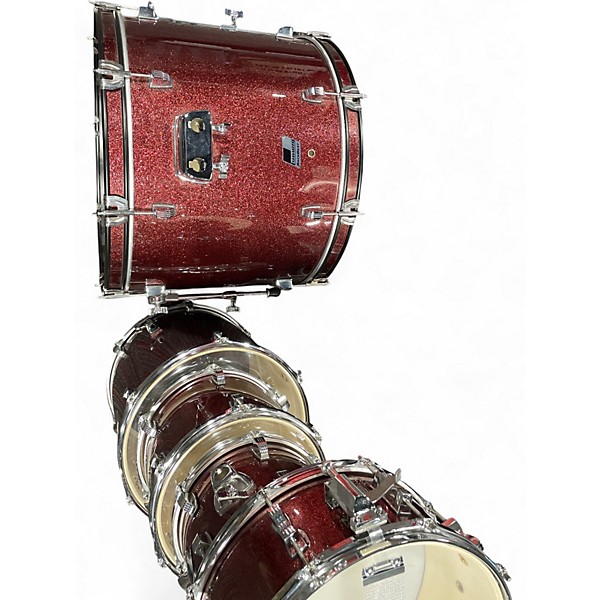 Used Ludwig 5 Piece BACKBEAT Wine Red Drum Kit