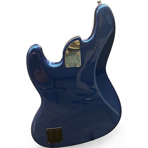 Used Fender American Ultra Jazz Bass COBRA BLUE Electric Bass Guitar