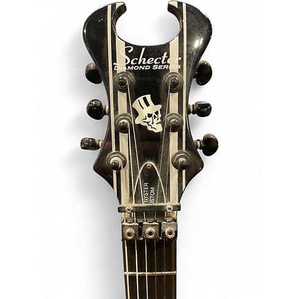 Used Schecter Guitar Research Synyster Gates Signature Custom Black Pinstripe Solid Body Electric Guitar