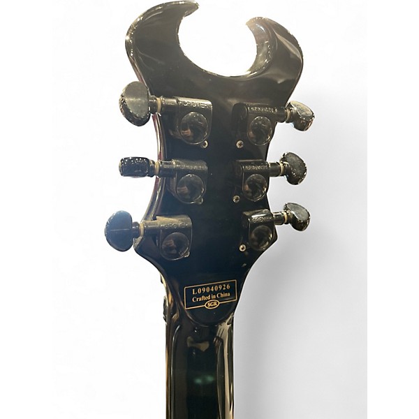 Used Schecter Guitar Research Synyster Gates Signature Custom Black Pinstripe Solid Body Electric Guitar