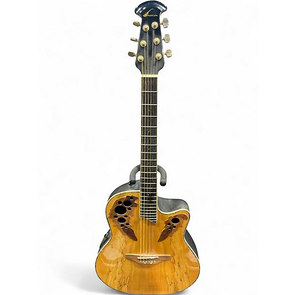 Used Ovation CE44P-SM Natural Acoustic Electric Guitar