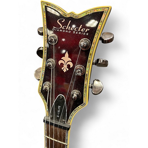 Used Schecter Guitar Research S-1 ELITE Wine Red Solid Body Electric Guitar