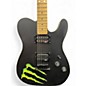 Used Schecter Guitar Research Monster T Style Black Solid Body Electric Guitar