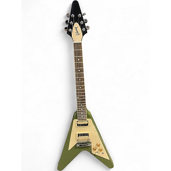 Used Gibson 70'S Flying V Royal Olive Solid Body Electric Guitar
