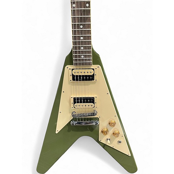 Used Gibson 70'S Flying V Royal Olive Solid Body Electric Guitar
