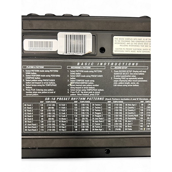 Used Alesis SR16 Drum Machine