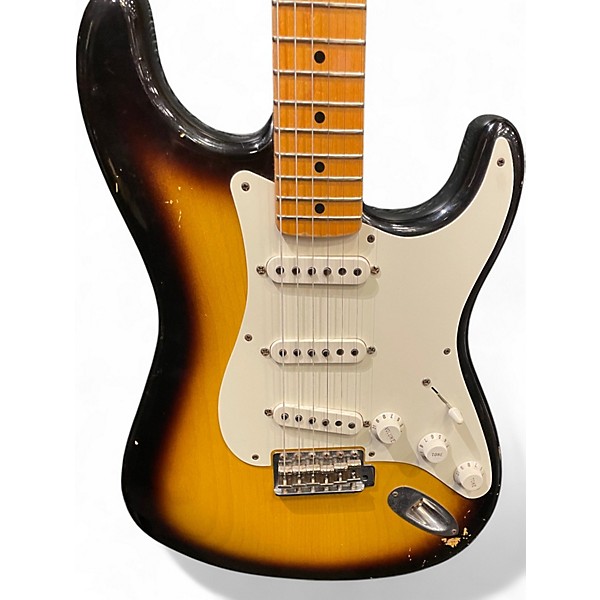 Used Fender Custom Shop 56 Relic Stratocaster 2 Color Sunburst Solid Body Electric Guitar