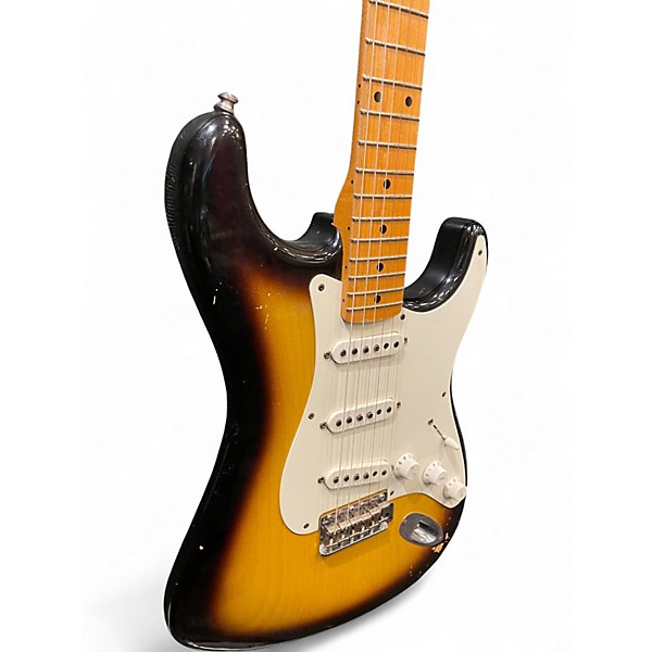Used Fender Custom Shop 56 Relic Stratocaster 2 Color Sunburst Solid Body Electric Guitar