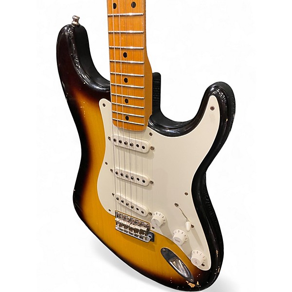 Used Fender Custom Shop 56 Relic Stratocaster 2 Color Sunburst Solid Body Electric Guitar