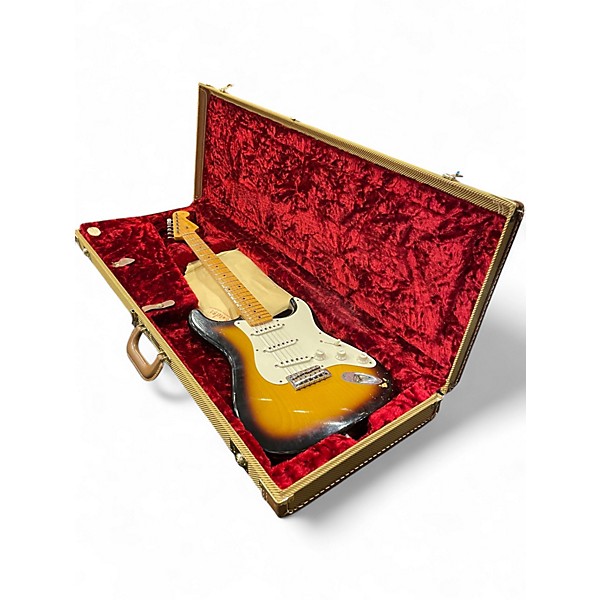 Used Fender Custom Shop 56 Relic Stratocaster 2 Color Sunburst Solid Body Electric Guitar