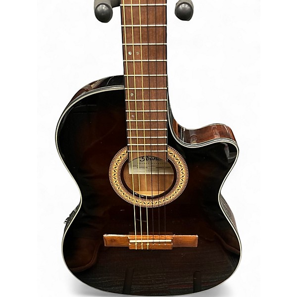 Used Ibanez GA35TCE-DV5 Dark Violin Burst Classical Acoustic Electric Guitar