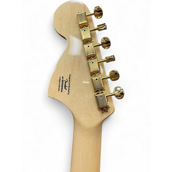 Used Squier 40th Anniversary Stratocaster with EMG pickups Ruby Solid Body Electric Guitar