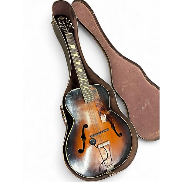 Vintage 1940s Gretsch Guitars New Yorker 6050 Natural Acoustic Guitar