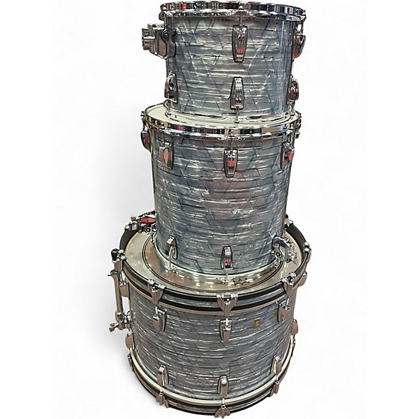 Used Ludwig 3 Piece Classic Maple Sky Blue Pearl Drum Kit