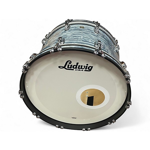 Used Ludwig 3 Piece Classic Maple Sky Blue Pearl Drum Kit