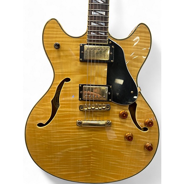 Used Washburn HB-35S Natural Hollow Body Electric Guitar