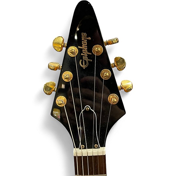 Used 2006 Epiphone 1958 Korina Flying V Vintage Natural Solid Body Electric Guitar