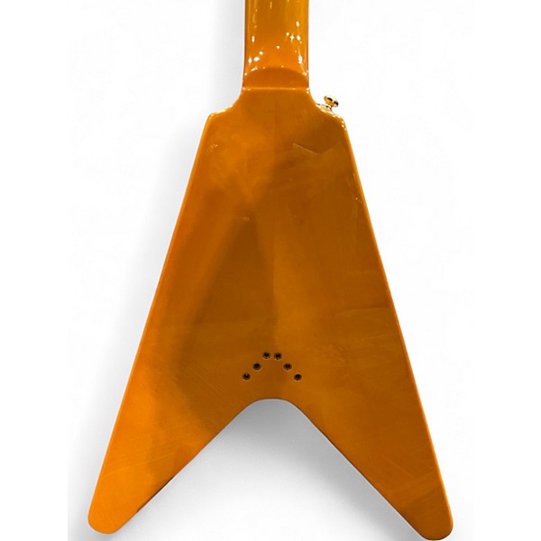 Used 2006 Epiphone 1958 Korina Flying V Vintage Natural Solid Body Electric Guitar