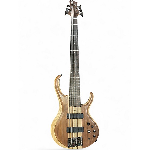 Used Ibanez BTB676 6 String Natural Electric Bass Guitar