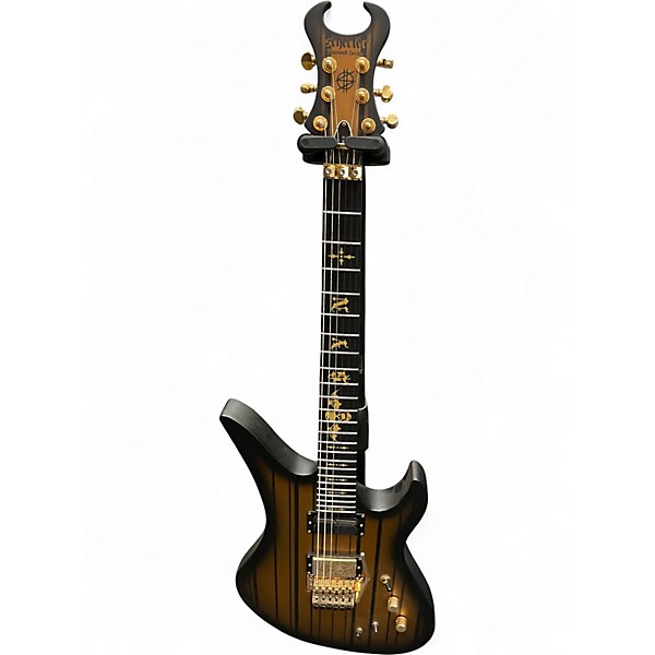 Used Schecter Guitar Research Synyster Gates Signature Custom S Satin Gold Burst Solid Body Electric Guitar