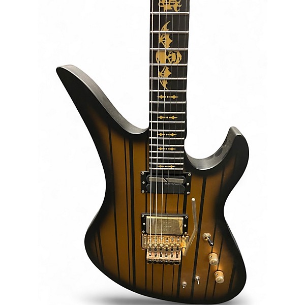 Used Schecter Guitar Research Synyster Gates Signature Custom S Satin Gold Burst Solid Body Electric Guitar