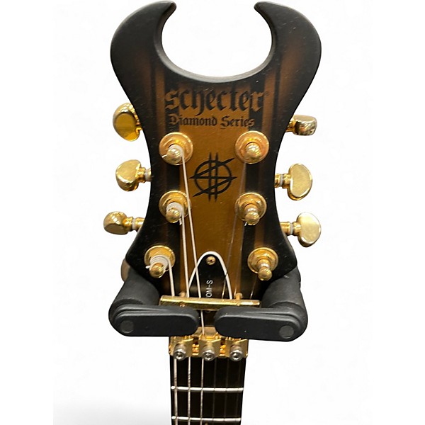Used Schecter Guitar Research Synyster Gates Signature Custom S Satin Gold Burst Solid Body Electric Guitar