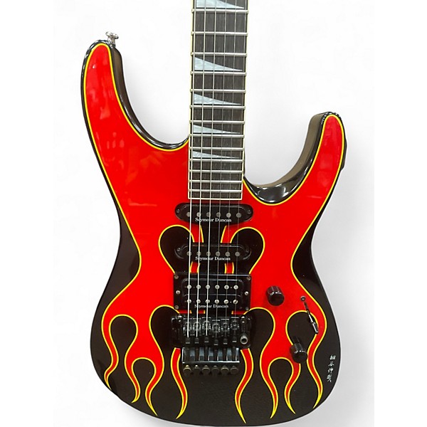 Used 1997 Jackson DK2 Pro Dinky Hot Rod Flames Solid Body Electric Guitar