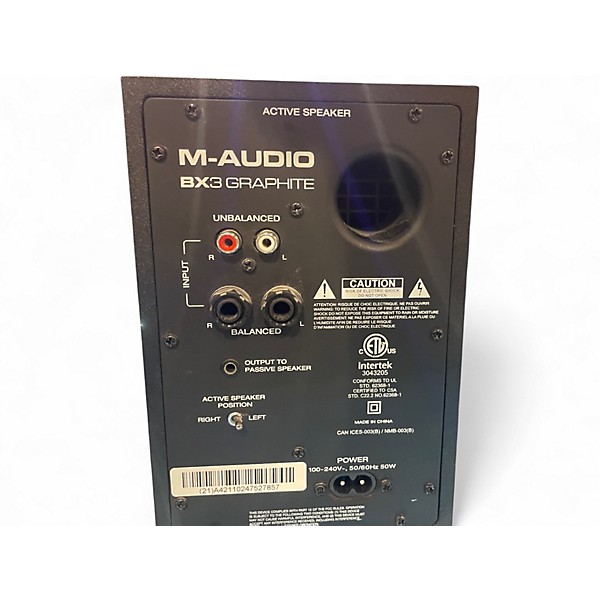 Used M-Audio BX3 Graphite Pair Powered Monitor