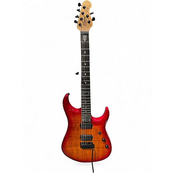 Used Sterling by Music Man JOHN PETRUCCI JP50D BLOOD ORANGE BURST Solid Body Electric Guitar