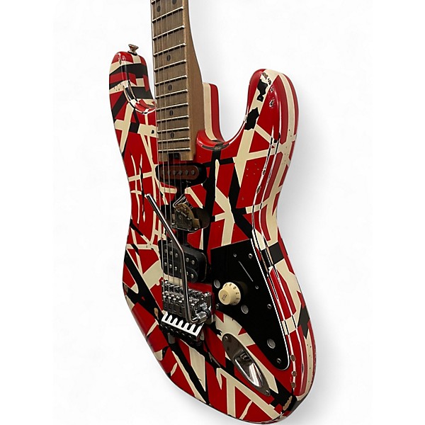 Used EVH Striped Series Frankie Red Solid Body Electric Guitar