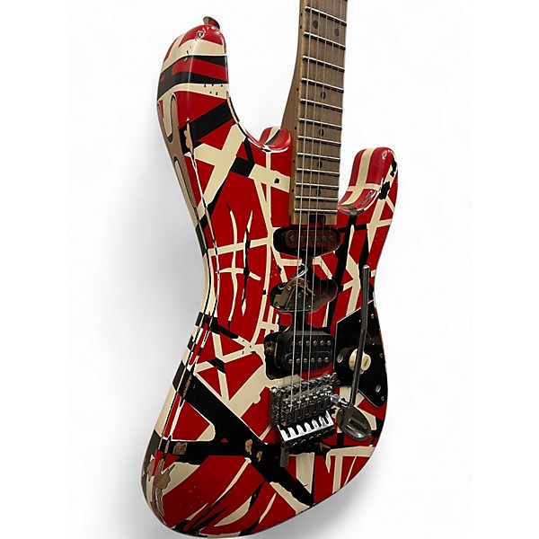Used EVH Striped Series Frankie Red Solid Body Electric Guitar