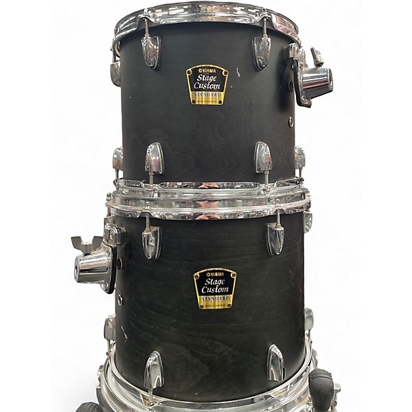 Used Yamaha 5 Piece Stage Custom Black Drum Kit