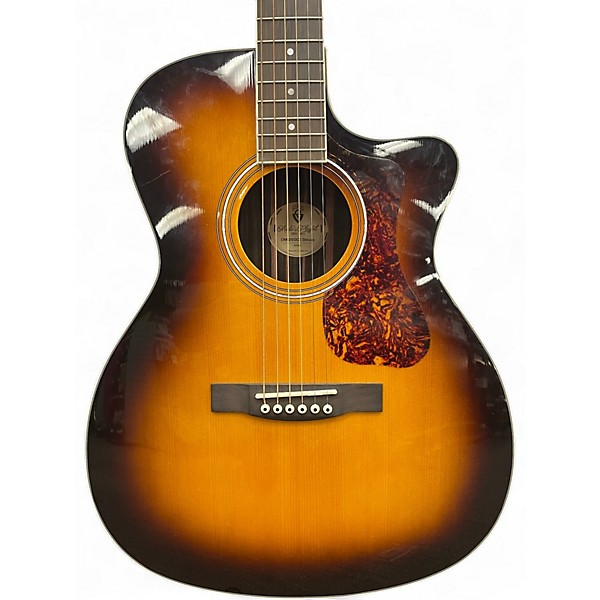 Used Guild OM-260CE Deluxe Sunburst Acoustic Electric Guitar