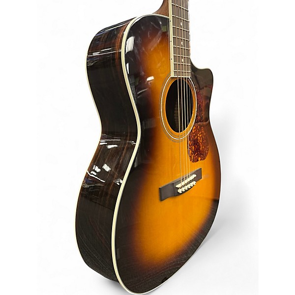 Used Guild OM-260CE Deluxe Sunburst Acoustic Electric Guitar