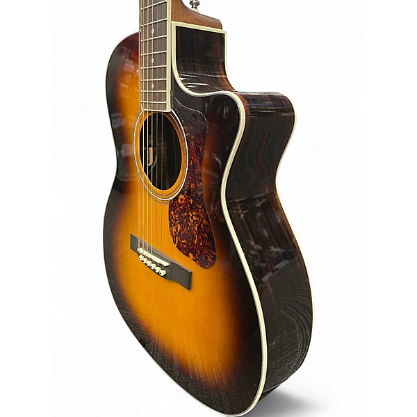 Used Guild OM-260CE Deluxe Sunburst Acoustic Electric Guitar