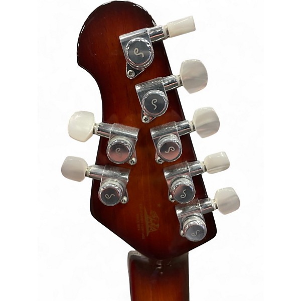 Used 2020 Ernie Ball Music Man JP7 KOA KOA Solid Body Electric Guitar