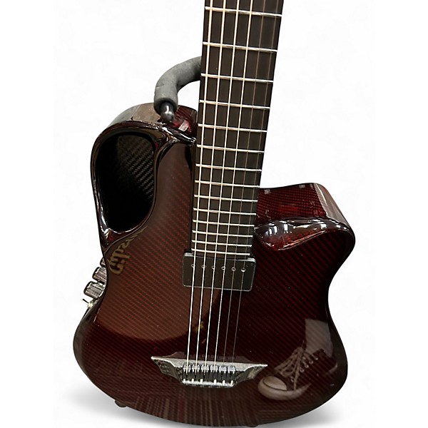 Used Emerald X10 RED CARBON FIBER Acoustic Electric Guitar