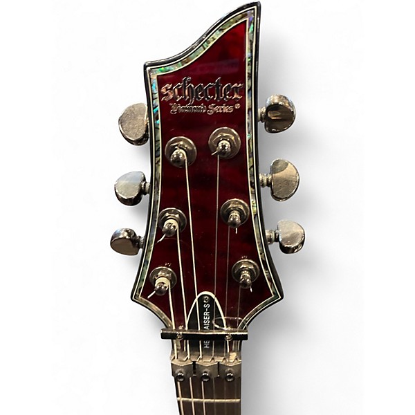 Used Schecter Guitar Research Hellraiser C1 Floyd Rose Sustaniac Black Cherry Solid Body Electric Guitar