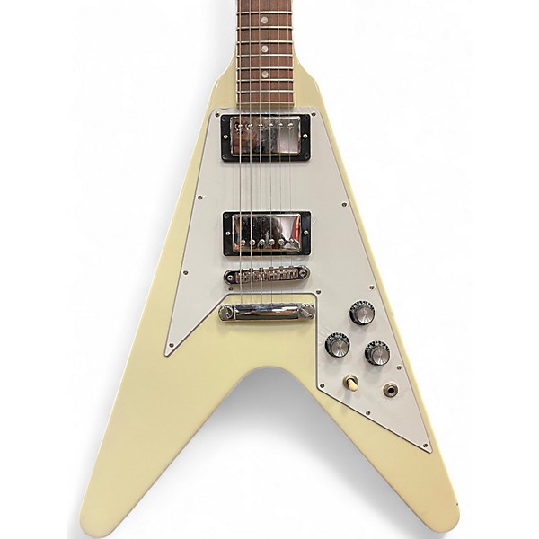 Used Gibson FLYING V 70S VINTAGE WHITE Solid Body Electric Guitar