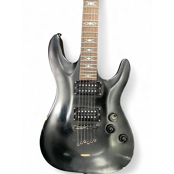 Used Schecter Guitar Research Diamond Series Black Hawk Black Solid Body Electric Guitar