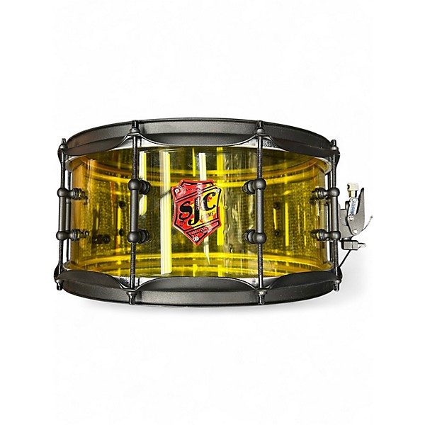 Used SJC Drums 6.5X14 JOSH DUNN SNARE TORCH YELLOW Drum