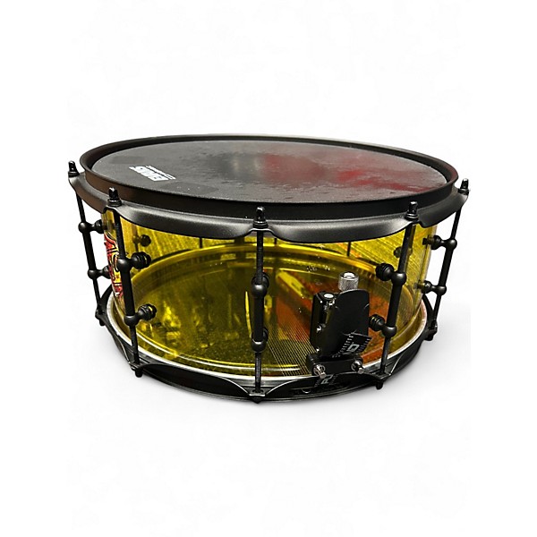 Used SJC Drums 6.5X14 JOSH DUNN SNARE TORCH YELLOW Drum