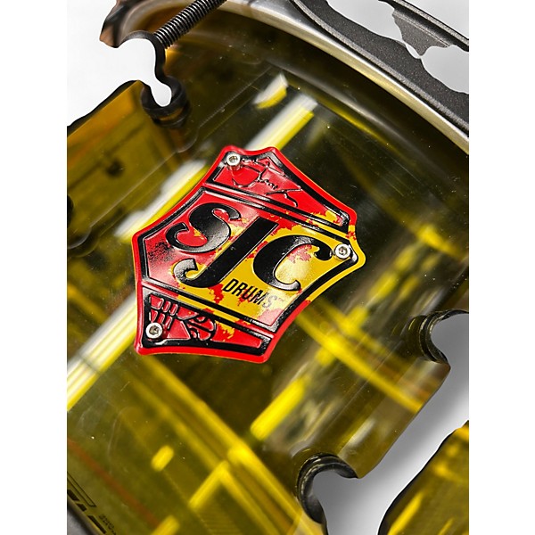 Used SJC Drums 6.5X14 JOSH DUNN SNARE TORCH YELLOW Drum