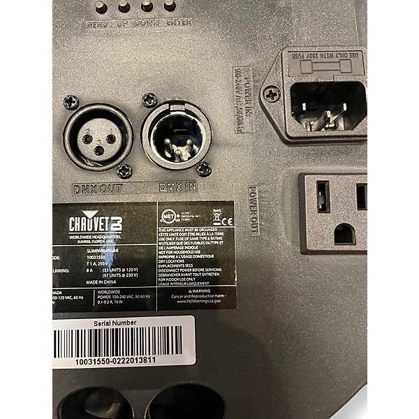 Used CHAUVET DJ SlimPAR 64 RGBA Lighting Effect