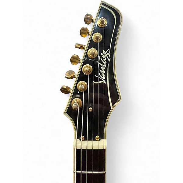 Used Vantage 828G Black and White Solid Body Electric Guitar