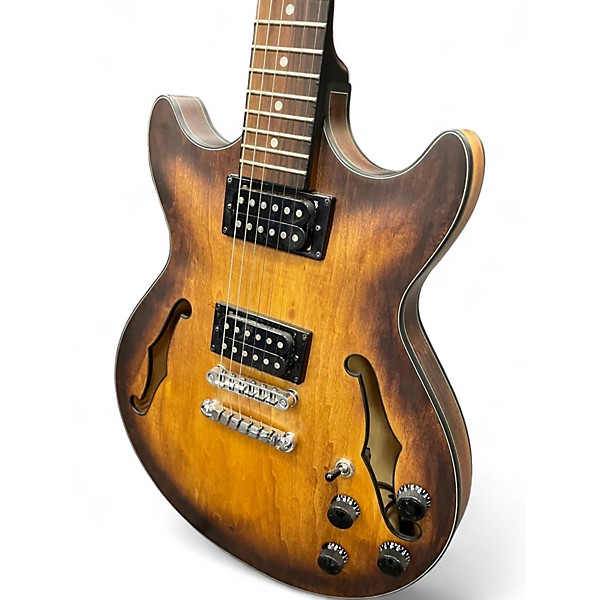 Used Ibanez AM73B Archtop Brown Hollow Body Electric Guitar