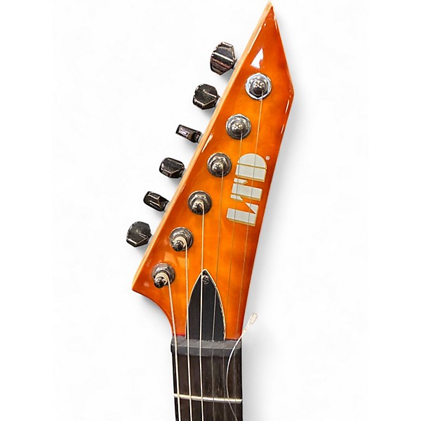 Used ESP MH100QMNT AMBER SUNBURST Solid Body Electric Guitar