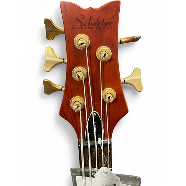 Used Schecter Guitar Research Stiletto Studio 5 String Satin Honey Electric Bass Guitar